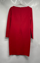 Load image into Gallery viewer, Michael Kors Womens Red Regular Fit Back Zip Long Sleeve Shift Dress Size 6
