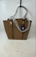 Load image into Gallery viewer, Izod Womens Brown Inner Pockets Double Handle Shoulder Tote Handbag With Tag
