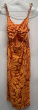 Load image into Gallery viewer, Zara Womens Brown Orange Printed Sleeveless Twisted V-Neck Maxi Dress Size S
