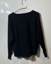 Load image into Gallery viewer, Liv Milano Womens Black Butterfly Print Long Sleeve Pullover Sweater Size L
