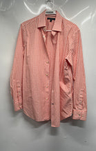 Load image into Gallery viewer, Banana Republic Mens Orange Gingham Cotton Long Sleeve Button-Up Shirt Size S
