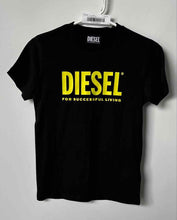 Load image into Gallery viewer, Diesel Boys Black Cotton Short Sleeve Crew Neck Graphic T-Shirt Size 10Y
