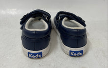 Load image into Gallery viewer, Keds Kids Ella White Blue Leather Hook &amp; Loop Mary Jane Sneaker Shoes Size 5.5M

