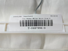 Load image into Gallery viewer, Cos Womens White Regular Fit Side-Zip Short Mini Skirt Size 8
