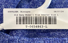 Load image into Gallery viewer, Old Navy Womens Blue Heather Long Sleeve Knitted Pullover Sweater Size L
