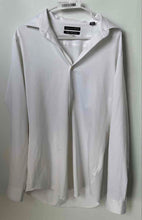 Load image into Gallery viewer, Saks Fifth Avenue Mens White Trim Fit Collared Long Sleeve Dress Shirt Size M

