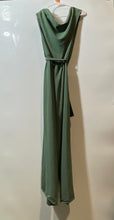 Load image into Gallery viewer, Zara Womens Green Cowl Neck Sleeveless Belted One-Piece Jumpsuit Size Small
