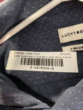 Load image into Gallery viewer, Lucky Brand Mens Blue White Collared Long Sleeve Dress Shirt Size M
