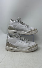 Load image into Gallery viewer, Nike Boys Air Jordan 3 DM0967-111 White Gray Lace-Up Sneakers Shoes Size 4.5Y
