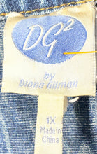 Load image into Gallery viewer, DG2 By Diane Gilman Womens Blue Long Sleeve Button Front Denim Jacket Size 1X
