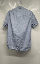 Load image into Gallery viewer, Armani Exchange Mens Blue Short Sleeve Collared Button-Up Shirt Size Medium
