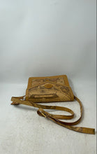 Load image into Gallery viewer, Allan Edward Womens Brown Map Print Inner Pockets Adjustable Strap Crossbody Bag
