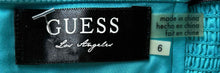Load image into Gallery viewer, Guess Womens Blue Striped Strapless Back Zip Fit &amp; Flare Dress Size Small
