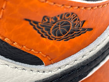 Load image into Gallery viewer, Authentic Nike Kids Jordan 1 Crib Bootie Orange White Black Sneaker Shoes Sz 2C
