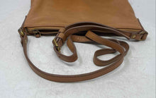 Load image into Gallery viewer, Fossil Womens Brown Pebbled Leather Adjustable Strap Zip Top Lined Crossbody Bag
