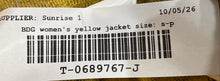 Load image into Gallery viewer, BDG Womens Yellow Denim Pockets Long Sleeve Trucker Jacket Size S-P
