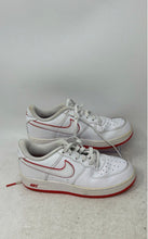 Load image into Gallery viewer, Nike Boys Air Force 1 Low White Orange Leather Lace-Up Sneakers Shoes Size 2Y
