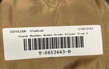 Load image into Gallery viewer, Steve Madden Womens Brown Long Sleeve Notch Lapel One-Button Blazer Size Small
