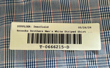 Load image into Gallery viewer, Brooks Brothers Mens White Blue Plaid Cotton Regent Fit Dress Shirt Size 18 4/5

