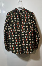 Load image into Gallery viewer, Calvin Klein Womens Multicolor Printed Long Sleeve Pockets Button-Up Shirt Sz XS
