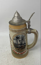 Load image into Gallery viewer, Ceramarte Anheuser-Busch Early Transportation Handmade Ceramic Lidded Beer Stein
