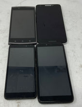 Load image into Gallery viewer, Lot Of 4 Pcs Assorted Black Android Smartphones Not Tested For Parts
