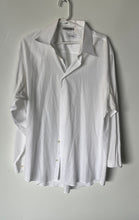 Load image into Gallery viewer, Calvin Klein Mens White Long Sleeve Spread Collar Dress Shirt Size 17 34/35
