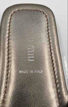 Load image into Gallery viewer, Authentic Miu Miu Womens Gray Leather Beaded Flat Thong Sandals Size EUR 36 Worn
