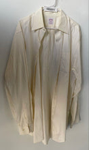 Load image into Gallery viewer, Brooks Brothers Mens Yellow Cotton Non-Iron Long Sleeve Dress Shirt Size 17 1/2
