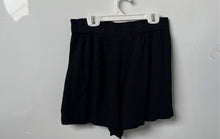 Load image into Gallery viewer, Zara Womens Black Side Zip Elastic Waist Pockets Cut-Off Shorts Size Small
