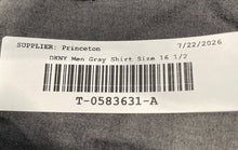 Load image into Gallery viewer, DKNY Mens Gray Cotton Long Sleeve Collared Dress Shirt Size 16 1/2

