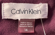 Load image into Gallery viewer, Calvin Klein Womens Purple Sleeveless Pleated Back-Zip A-Line Dress Size 14
