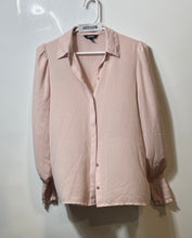 Load image into Gallery viewer, Express Womens Light Pink Long Balloon Sleeve Button Front Blouse Top Size XS
