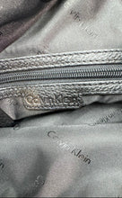 Load image into Gallery viewer, Calvin Klein Womens Brown Black Quilted Faux Leather Tassel Shoulder Bag

