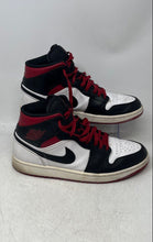 Load image into Gallery viewer, Nike Mens Air Jordan 1 Mid Red White Black Mid Top Lace-Up Sneaker Shoes Size 10
