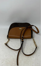 Load image into Gallery viewer, Michael Kors Womens Mott Brown Signature Adjustable Strap Dome Crossbody Bag

