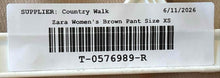 Load image into Gallery viewer, Zara Womens Brown Pleated Front Slash Pockets Straight Leg Dress Pants Size XS
