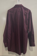 Load image into Gallery viewer, Kenneth Cole Awearness Mens Purple Cotton Non-Iron Slim Fit Dress Shirt Size 17
