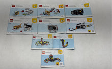 Load image into Gallery viewer, Lot Of 9 Pieces Lego Multicolor Creator Manuals Instruction Books
