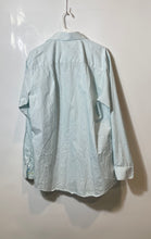 Load image into Gallery viewer, Calvin Klein Mens Blue White Striped Long Sleeve Regular Fit Dress Shirt Sz 15.5
