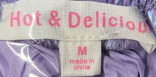 Load image into Gallery viewer, Hot &amp; Delicious Womens Purple Holographic Ruched Jogger Pants Size Medium
