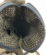 Load image into Gallery viewer, InOne Womens Blue Striped Detachable Strap Charm Cell Phone Crossbody Bag
