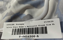 Load image into Gallery viewer, Calvin Klein Womens Multicolor Printed Cowl Neck Blouse Top Size XL
