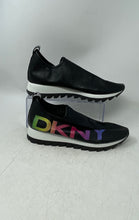 Load image into Gallery viewer, DKNY Womens Azer Black Leather Slip-On Low Top Sneakers Shoes Size 9 M
