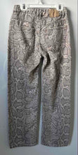Load image into Gallery viewer, Zara Girls Beige Gray Snakeskin Print Straight Leg Jeans Pants Size 13-14
