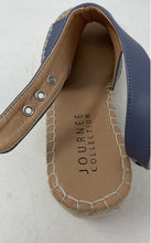 Load image into Gallery viewer, Journee Collection Womens Crew Dark Blue Beige Wedge Espadrille Sandals Size 8
