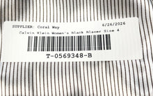 Load image into Gallery viewer, Calvin Klein Womens Black Long Sleeve Collarless Open Front Blazer Size 4 w/ Tag
