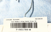Load image into Gallery viewer, Zara Womens Blue Denim Medium Wash Pockets Straight Leg Jeans Size 34
