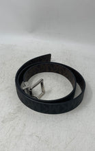 Load image into Gallery viewer, Michael Kors Womens Black Signature Print Adjustable Buckle Reversible Belt
