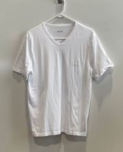 Load image into Gallery viewer, Hugo Boss Mens White Cotton Short Sleeve V-Neck Pullover T-Shirt Size Large
